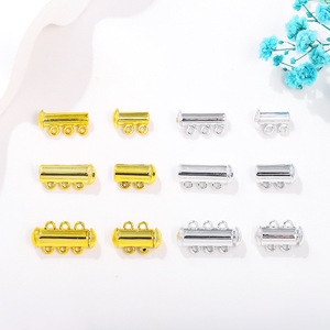 14K Gold Plated <b>Copper</b> Rectangle Magnetic Clasp For <b>Bracelet</b> Making DIY Beading Accessory - Product Image 1