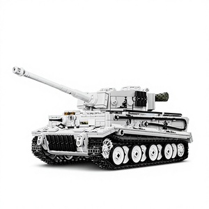 97002 Blocs de construction de chars allemands Tiger et Panther, <span class=keywords><strong>Panzer</strong></span> IV Medium F2, modèle militaire de la Seconde Guerre mondiale, unisexe, en plastique ABS, jouet DIY, cadeau - Product Image 1