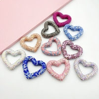 51166 Breloques Cœur Amour Saint-Valentin de Luxe Scintillantes en Strass et Perles d'Argile Colorées pour la Création de Bijoux DIY, la Fabrication de Stylos et les Loisirs Créatifs