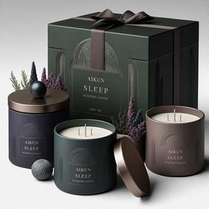 AIKUN Pure Soy <b>Wax</b> Ceramic Aromatherapy Candle Available in Custom Colors Scents Sizes Logo Cards Gift Packaging Ceramic Candle - Product Image 1