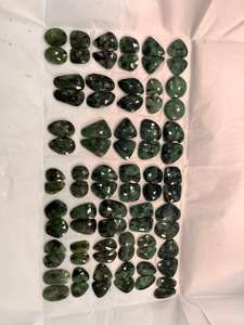 Producto a granel hecho a mano, piedra preciosa de corte de Rosa Esmeralda zambiana Natural, par de piedras sueltas para hacer joyas, piedra cortada Esmeralda - Product Image 5