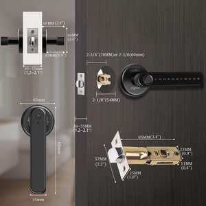 Serrure de porte intelligente à déverrouillage par une seule touche, serrure numérique intelligente avec empreinte digitale, WiFi, pour porte en bois, intérieur, extérieur, porte d'entrée - Product Image 6