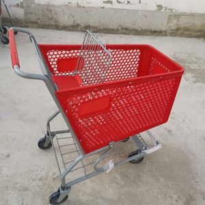 Hochwertiger 120L Kunststoff-Einkaufs wagen mit Sitz für Supermärkte oder Geschäfte - Product Image 1