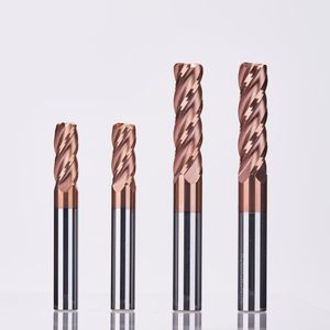 Solid Carbide Coated Hrc55 <strong>End</strong> <strong>Mill</strong> 4 Flute <strong>Round</strong> <strong>Nose</strong> Milling Cutter For Steel - Product Image 2