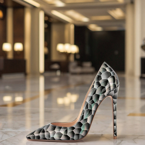 Wholesale Summer Pointed Toe 12cm High Heels Sexy Stiletto Women <b>Shoes</b> Breathable Elegant Wedding Party Dress Pumps 8cm 10cm - Product Image 6