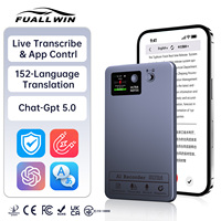 Grabadora de Voz con IA, Transcripción de Voz, Aleación de Aluminio, 32GB/64GB, Reuniones de Negocios, Entrevistas, Podcasts, 152 Idiomas, 35H de Grabación