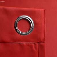 Zisiz — rideau de fenêtre, occultant, couleur rouge, en tissu solide, pour le salon, vente directe