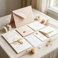 Invitations de mariage et d'anniversaire luxueuses, personnalisables, en carton de luxe, style artistique, imprimées en usine, livrets en papier à couverture rigide