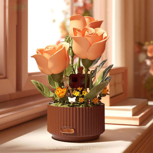 Nuevo 2026 Kiss Bloques de Construcción DIY 3D Pop-up de Ensamblaje Manual con Iluminación Dinámica, Diseño de Jardín Floreciente y Flores Eternas, Regalo - Product Image 1