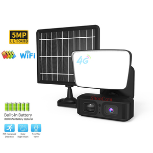 Caméra <span class=keywords><strong>de</strong></span> sécurité solaire <span class=keywords><strong>WiFi</strong></span> ShooCam 5MP avec projecteur LED intégré, éclairage <span class=keywords><strong>de</strong></span> jardin, détecteur <span class=keywords><strong>de</strong></span> <span class=keywords><strong>mouvement</strong></span> PIR pour une utilisation à la maison et au jardin - Product Image 1