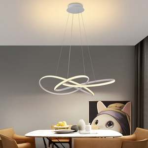 HIVIES Diseño moderno 2,4g Dimmer Control remoto Dormitorio de aluminio Interior 166W Candelabros - Product Image 1