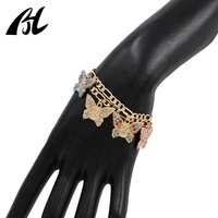Nouveau Bracelet Réglable Tricolore Papillon Religieux Catholique Vierge Marie Coloré
