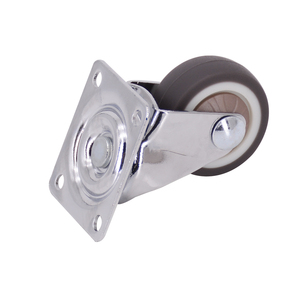 Ruote Girevoli in Gomma Morbida Marrone, Piccole Ruote Silenziose da 1 Pollice in TPR per Mobili, Rotelle per Sedie da Ufficio - Product Image 3