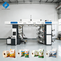 Machine d'impression flexographique économique 6-8 couleurs pour impression de sacs en papier en rouleau large