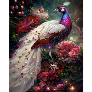 Huacan Diamond Painting Kit Peacock Full Square/round Embroidery Mosaic  Animal Cross Stitch 5d Diy Home Decor