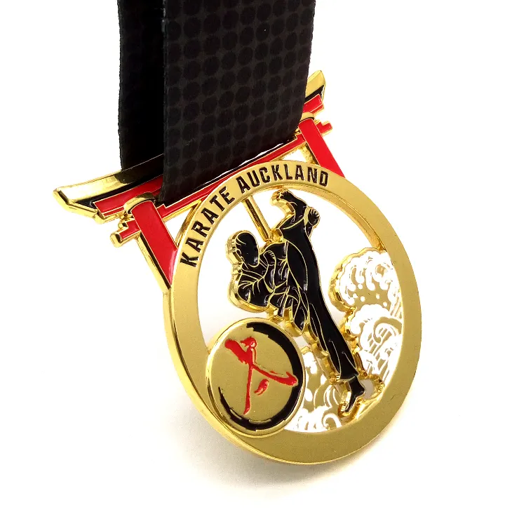 Medalla deportiva de buena calidad, metálica, japonesa, Judo Shotokan, kárate