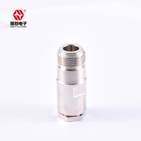 Connecteur femelle droit nickelé de type N 50 ohms DC-3 GHz RF avec pince pour câble RG58