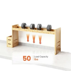 Étagère de rangement en bois pour cuisinière avec porte-épices et boîte à couverts pour l'organisation de la cuisinière à gaz - Product Image 2