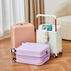 Wholesale 18 Inch Cabin Luggage Durable Travel Airline Approved Carry-On Trolley <b>Suitcase</b> with 360° Spinner Wheels - Product Image 2