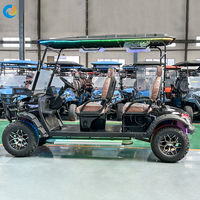 Voitures de golf électriques chinoises Robetaa 4 places, homologuées pour la route, avec éclairage LED, sièges confortables, chariots de chasse