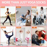 Chaussettes de Pilates personnalisées avec logo pour femmes, respirantes, colorées, antidérapantes, avec grip en silicone, pour barre, hôpital et yoga