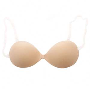 Soutien-gorge push-up mince sans armatures en silicone sans bretelles avec logo personnalisé - Product Image 3