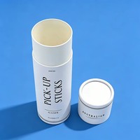 Emballage en tube de papier cartonné blanc biodégradable personnalisé avec logo, cylindre rond pour cosmétiques, huiles essentielles, soins de la peau, eye-liner