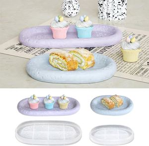 Elliptical Tray Set Silicone <b>Mold</b>, Grid <b>Candle</b> Cup Concrete <b>Mold</b>, Hemp Rope Storage Tank, Hand-made Gypsum Home Decoration <b>Mold</b> - Product Image 4