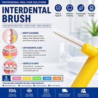 Brosse interdentaire orthodontique en plastique pour marque privée, nettoyeurs de dents, cure-dents personnalisés de type TePe, vente en gros