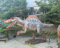 Modèle de dinosaure animatronique réaliste Spinosaurus, dinosaure hyper dynamique pour parc d'aventure, jardin, extérieur