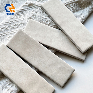 Carrelage en porcelaine 60x185mm pour murs et sols de cuisine moderne antibactérien, bordures décoratives, villa, salle de bain, salon, blanc - Product Image 2