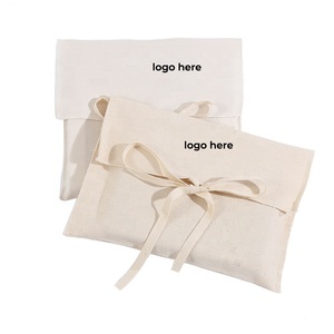 Fabrika özel Logo baskılı lüks organik toz torbası pamuk zarf toz torbası çanta ambalaj için - Product Image 5