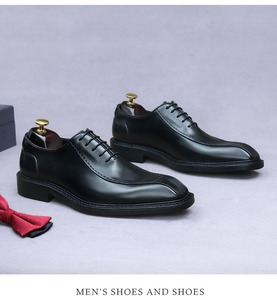 Scarpe da sposa da uomo in vera pelle scarpe da cerimonia stile britannico in pelle Casual scarpe da uomo - Product Image 3