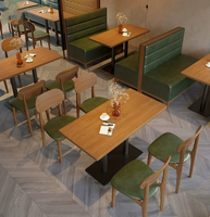 Ensemble de canapé et table avec chaises sur mesure pour restaurant à thème, café, salon de thé, bar à repas occidental
