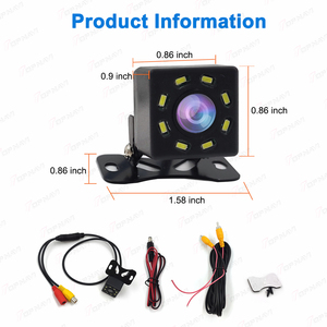 Xe mới 8 đèn AHD 1080p <span class=keywords><strong>Camera</strong></span> quan sát phía sau hình ảnh phía Sau Tầm nhìn ban đêm không thấm nước LED ánh sáng đảo ngược <span class=keywords><strong>Camera</strong></span> đỗ xe - Product Image 4