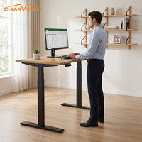 Cadre de bureau électrique silencieux à trois colonnes, double moteur, hauteur réglable, base de table assis-debout, télécommande à mémoire, pour bureau