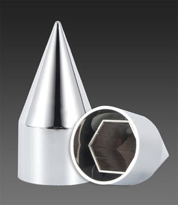 <span class=keywords><strong>Cache</strong></span>-écrous à pointe chromé en ABS de 33 mm, neuf, pour semi-remorques <span class=keywords><strong>Volvo</strong></span>, Peterbilt, Kenworth, Freightliner - Product Image 1