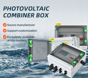 Tulabu PV panel năng lượng mặt trời Combiner <span class=keywords><strong>Box</strong></span> TULABU-1 & 1 2-in-2-out thiết bị cách ly 25A 525V DC cầu chì SPD ngắt phân phối điện - Product Image 1