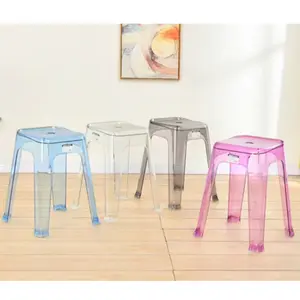 Wholesales useful stackable Modern Multi-colours Lightweight Cheap Household Plastic Stool