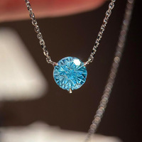 Vente directe usine – Liens personnalisés pour clients – Chaîne en bambou de 18 pouces pour femme, motif floral, cuivre, diamant, 12 mm, Aurora