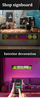 Letrero LED Interior Personalizable y Programable por Aplicación, Panel de Píxeles de Matriz LED RGB, Publicidad Flexible con Texto Desplazable Digital
