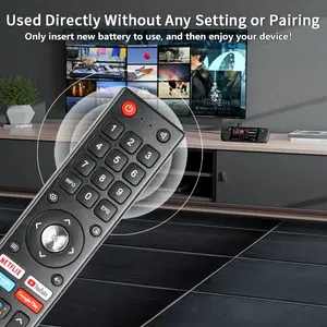 GCBLTV02ADBBT Pour <span class=keywords><strong>Saba</strong></span> Changhong <span class=keywords><strong>TV</strong></span> Télécommande Netflix PrimeVideo YouTube Google Play Boutons (Pas de fonction vocale) - Product Image 5