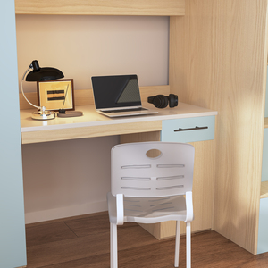 Camas Altas Modernas de Madera con Escritorio y Armario para Dormitorio, Residencia, Escuelas y Hostales - Product Image 4