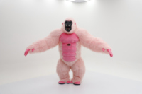 Costume de gorille gonflable réaliste pour adulte, déguisement de mascotte en fourrure pour Halloween, carnaval, costume de gorille en fourrure