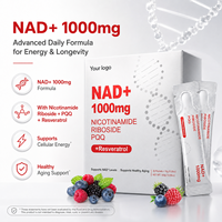 Poudre en Sachet NAD Plus Nicotinamide Riboside PQQ Resvératrol Saveur Baies Soutien Quotidien à la Santé et au Vieillissement Marque Privée OEM ODM Vente en Gros