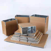 Boîte d'expédition en carton ondulé en aluminium avec logo personnalisé, grande et petite, 6*6*6 pouces, boîte d'expédition alimentaire, carton d'isolation