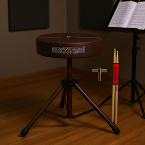 Silla de batería de 5 posiciones, 12 pulgadas, acolchada y ajustable para bateristas, guitarristas y accesorios de instrumentos musicales - Product Image 2