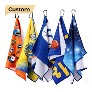 Asciugamani da Golf Personalizzati in Microfibra di Alta Qualità con Stampa Floreale a Nido d'Ape, Asciugatura Rapida - Product Image 1