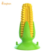 Kinghon TPR Squeaky Suction Cup Corn Shape Sound Chewing Stick Bite-resistant Durable Eco-friendly Dog Chew Toy