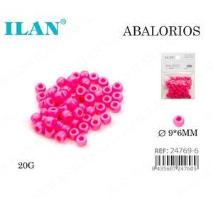 Ilan Abalorios Perline a Forma di Barilotto 9x6mm Rosa 20g per Lavori Artigianali - Product Image 1